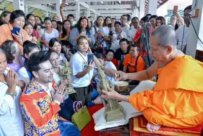 ประมวลภาพพิธีเททองหล่อองค์ท้าวเวสสุวรรณ ๗ องค์ วัดจุฬามณี ปี ๒๕๖๒