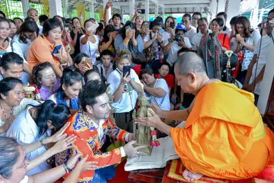 ประมวลภาพพิธีเททองหล่อองค์ท้าวเวสสุวรรณ ๗ องค์ วัดจุฬามณี ปี ๒๕๖๒