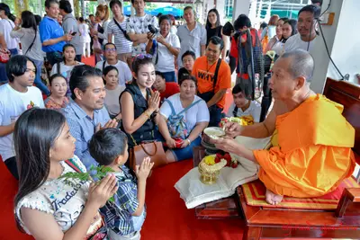 ประมวลภาพพิธีเททองหล่อองค์ท้าวเวสสุวรรณ ๗ องค์ วัดจุฬามณี ปี ๒๕๖๒