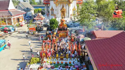 ประมวลภาพงานบวงสรวงใหญ่ท้าวเวสสุวรรณโณ วัดจุฬามณี ปี ๒๕๖๓