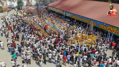 ประมวลภาพงานบวงสรวงใหญ่ท้าวเวสสุวรรณโณ วัดจุฬามณี ปี ๒๕๖๓