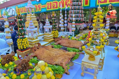 ประมวลภาพงานบวงสรวงใหญ่ท้าวเวสสุวรรณโณ วัดจุฬามณี ปี ๒๕๖๓