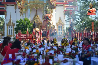 ประมวลภาพงานบวงสรวงใหญ่ท้าวเวสสุวรรณโณ วัดจุฬามณี ปี ๒๕๖๓