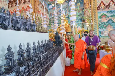 ประมวลภาพพิธีพุทธาภิเษกเทวรูปท้าวเวสสุวรรณ รุ่นเจริญสุข ๖๓ วัดจุฬามณี ปี ๒๕๖๓