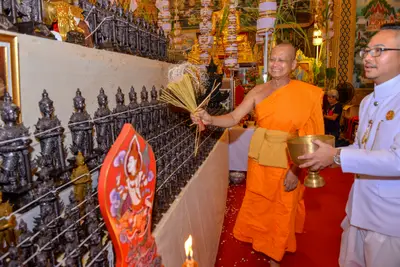 ประมวลภาพพิธีพุทธาภิเษกเทวรูปท้าวเวสสุวรรณ รุ่นเจริญสุข ๖๓ วัดจุฬามณี ปี ๒๕๖๓