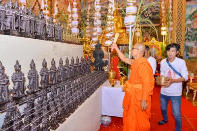 ประมวลภาพพิธีพุทธาภิเษกเทวรูปท้าวเวสสุวรรณ รุ่นเจริญสุข ๖๓ วัดจุฬามณี ปี ๒๕๖๓