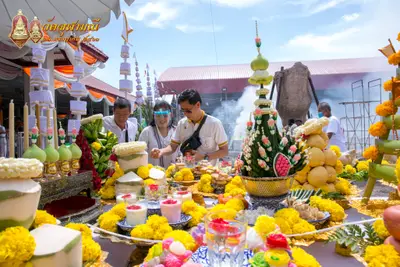 ประมวลภาพพิธีเททองหล่อพระพุทธชินราชจำลอง วัดจุฬามณี ปี ๒๕๖๓