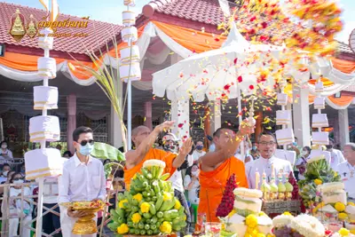 ประมวลภาพพิธีเททองหล่อพระพุทธชินราชจำลอง วัดจุฬามณี ปี ๒๕๖๓
