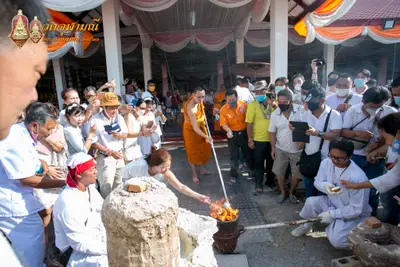 ประมวลภาพพิธีเททองหล่อพระพุทธชินราชจำลอง วัดจุฬามณี ปี ๒๕๖๓