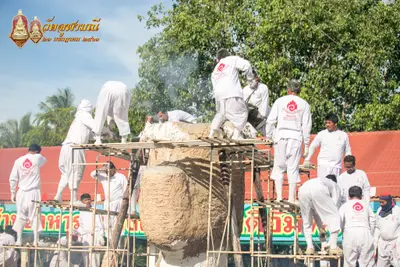 ประมวลภาพพิธีเททองหล่อพระพุทธชินราชจำลอง วัดจุฬามณี ปี ๒๕๖๓