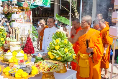 ประมวลภาพพิธีเททองหล่อพระพุทธชินราชจำลอง วัดจุฬามณี ปี ๒๕๖๓