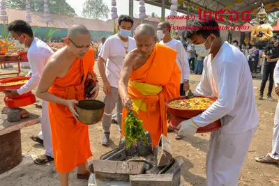 ประมวลภาพพิธีบวงสรวงท้าวเวสสุวรรณโณ จตุมหาราชิกา วัดจุฬามณี ปี ๒๕๖๔