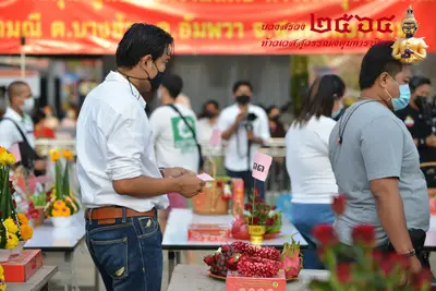 ประมวลภาพพิธีบวงสรวงท้าวเวสสุวรรณโณ จตุมหาราชิกา วัดจุฬามณี ปี ๒๕๖๔