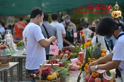 ประมวลภาพพิธีบวงสรวงท้าวเวสสุวรรณโณ จตุมหาราชิกา วัดจุฬามณี ปี ๒๕๖๔