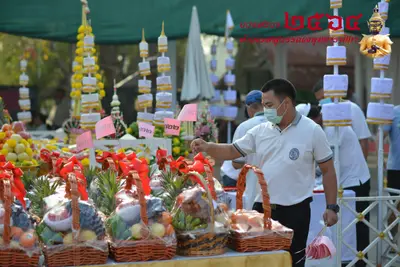 ประมวลภาพพิธีบวงสรวงท้าวเวสสุวรรณโณ จตุมหาราชิกา วัดจุฬามณี ปี ๒๕๖๔