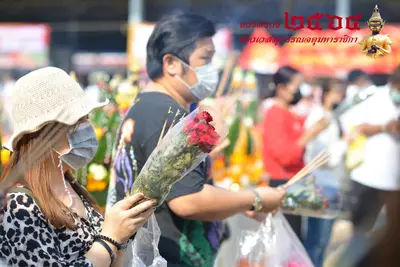 ประมวลภาพพิธีบวงสรวงท้าวเวสสุวรรณโณ จตุมหาราชิกา วัดจุฬามณี ปี ๒๕๖๔