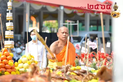 ประมวลภาพพิธีบวงสรวงท้าวเวสสุวรรณโณ จตุมหาราชิกา วัดจุฬามณี ปี ๒๕๖๔