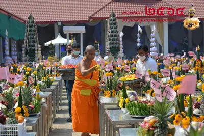 ประมวลภาพพิธีบวงสรวงท้าวเวสสุวรรณโณ จตุมหาราชิกา วัดจุฬามณี ปี ๒๕๖๔