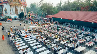 ประมวลภาพพิธีบวงสรวงท้าวเวสสุวรรณโณ จตุมหาราชิกา วัดจุฬามณี ปี ๒๕๖๔