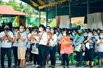 ประมวลภาพพิธีบวงสรวงท้าวเวสสุวรรณโณ จตุมหาราชิกา วัดจุฬามณี ปี ๒๕๖๔