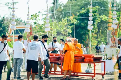 ประมวลภาพพิธีบวงสรวงท้าวเวสสุวรรณโณ จตุมหาราชิกา วัดจุฬามณี ปี ๒๕๖๔