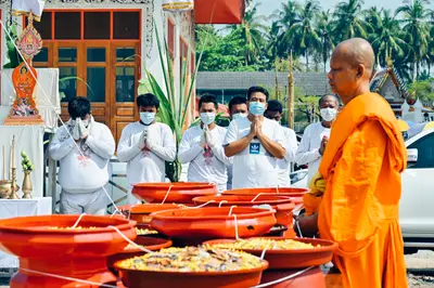 ประมวลภาพพิธีบวงสรวงท้าวเวสสุวรรณโณ จตุมหาราชิกา วัดจุฬามณี ปี ๒๕๖๔