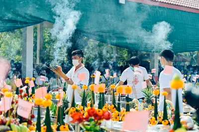 ประมวลภาพพิธีบวงสรวงท้าวเวสสุวรรณโณ จตุมหาราชิกา วัดจุฬามณี ปี ๒๕๖๔