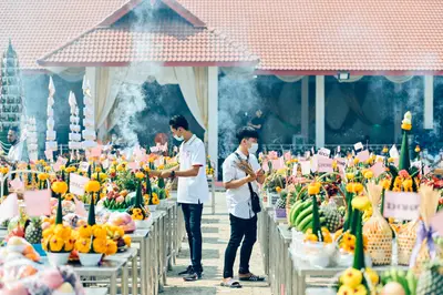 ประมวลภาพพิธีบวงสรวงท้าวเวสสุวรรณโณ จตุมหาราชิกา วัดจุฬามณี ปี ๒๕๖๔