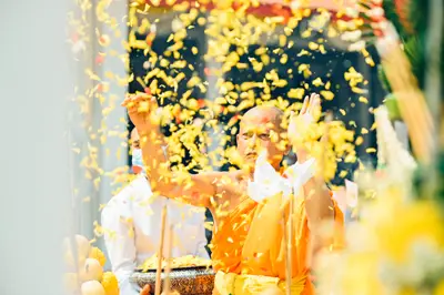 ประมวลภาพพิธีบวงสรวงท้าวเวสสุวรรณโณ จตุมหาราชิกา วัดจุฬามณี ปี ๒๕๖๔