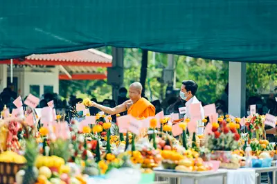 ประมวลภาพพิธีบวงสรวงท้าวเวสสุวรรณโณ จตุมหาราชิกา วัดจุฬามณี ปี ๒๕๖๔