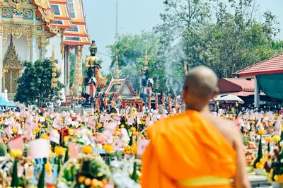 ประมวลภาพพิธีบวงสรวงท้าวเวสสุวรรณโณ จตุมหาราชิกา วัดจุฬามณี ปี ๒๕๖๔