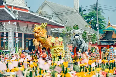 ประมวลภาพพิธีบวงสรวงท้าวเวสสุวรรณโณ จตุมหาราชิกา วัดจุฬามณี ปี ๒๕๖๔