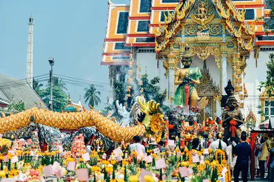 ประมวลภาพพิธีบวงสรวงท้าวเวสสุวรรณโณ จตุมหาราชิกา วัดจุฬามณี ปี ๒๕๖๔