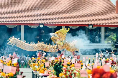 ประมวลภาพพิธีบวงสรวงท้าวเวสสุวรรณโณ จตุมหาราชิกา วัดจุฬามณี ปี ๒๕๖๔