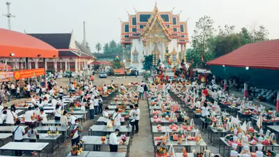 ประมวลภาพพิธีบวงสรวงท้าวเวสสุวรรณโณ จตุมหาราชิกา วัดจุฬามณี ปี ๒๕๖๔