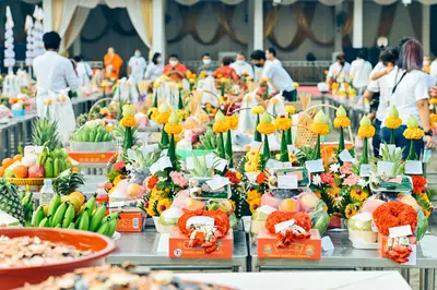 ประมวลภาพพิธีบวงสรวงท้าวเวสสุวรรณโณ จตุมหาราชิกา วัดจุฬามณี ปี ๒๕๖๔