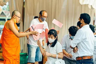 ประมวลภาพพิธีบวงสรวงท้าวเวสสุวรรณโณ จตุมหาราชิกา วัดจุฬามณี ปี ๒๕๖๔