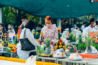 ประมวลภาพพิธีบวงสรวงท้าวเวสสุวรรณโณ จตุมหาราชิกา วัดจุฬามณี ปี ๒๕๖๔