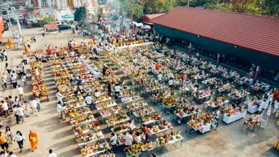 ประมวลภาพพิธีบวงสรวงท้าวเวสสุวรรณโณ จตุมหาราชิกา วัดจุฬามณี ปี ๒๕๖๔