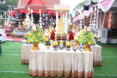 ประมวลภาพพิธียกฉัตรและบวงสรวงสมโภช วัดจุฬามณี ปี ๒๕๖๔