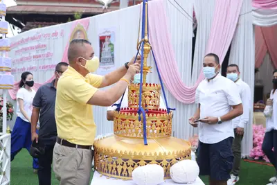 ประมวลภาพพิธียกฉัตรและบวงสรวงสมโภช วัดจุฬามณี ปี ๒๕๖๔