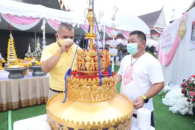 ประมวลภาพพิธียกฉัตรและบวงสรวงสมโภช วัดจุฬามณี ปี ๒๕๖๔