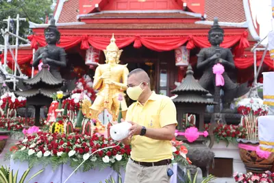 ประมวลภาพพิธียกฉัตรและบวงสรวงสมโภช วัดจุฬามณี ปี ๒๕๖๔