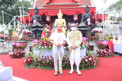 ประมวลภาพพิธียกฉัตรและบวงสรวงสมโภช วัดจุฬามณี ปี ๒๕๖๔