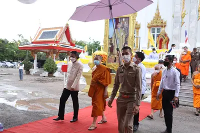 ประมวลภาพพิธียกฉัตรและบวงสรวงสมโภช วัดจุฬามณี ปี ๒๕๖๔
