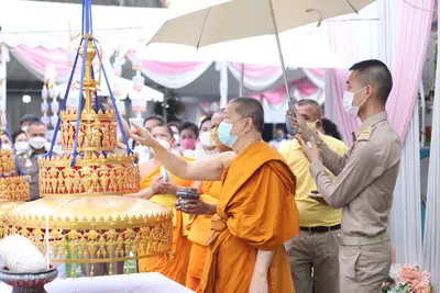 ประมวลภาพพิธียกฉัตรและบวงสรวงสมโภช วัดจุฬามณี ปี ๒๕๖๔