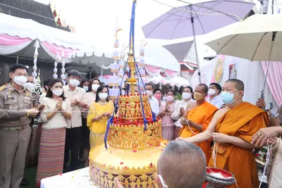 ประมวลภาพพิธียกฉัตรและบวงสรวงสมโภช วัดจุฬามณี ปี ๒๕๖๔