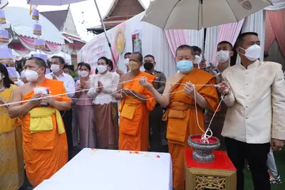 ประมวลภาพพิธียกฉัตรและบวงสรวงสมโภช วัดจุฬามณี ปี ๒๕๖๔