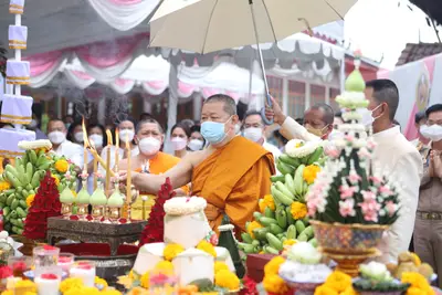 ประมวลภาพพิธียกฉัตรและบวงสรวงสมโภช วัดจุฬามณี ปี ๒๕๖๔