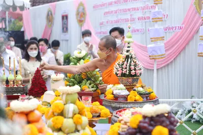 ประมวลภาพพิธียกฉัตรและบวงสรวงสมโภช วัดจุฬามณี ปี ๒๕๖๔